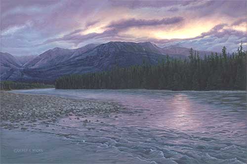 Morning On The Athabasca by Derek Wicks